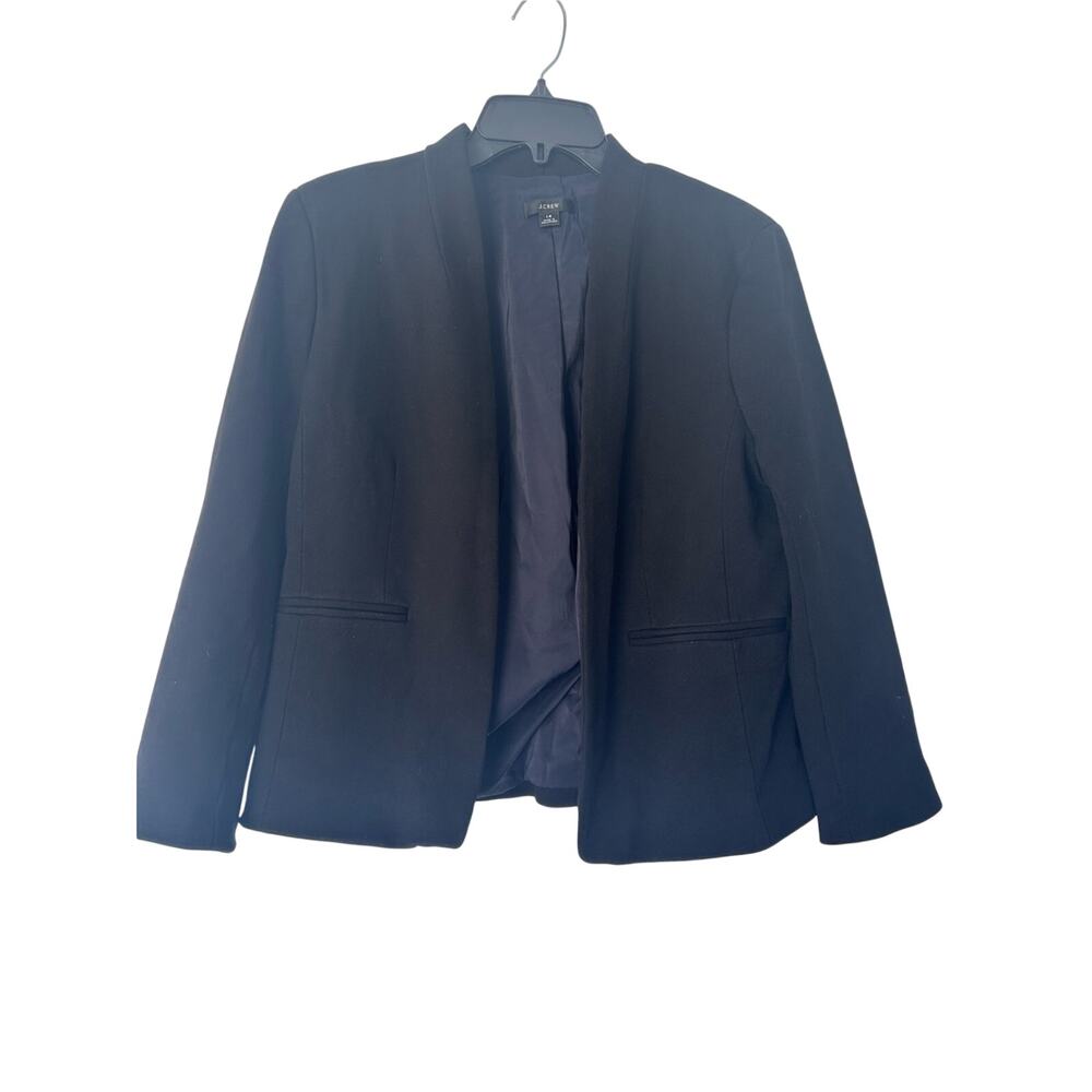 J. Crew Black Open-Front Going-Out Blazer Size 14